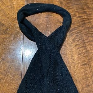 Black knitted scarf